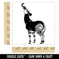 thumbnail image 2 of Silly Okapi Sticking Tongue Out Zebra Giraffe Self-Inking Rubber Stamp Ink Stamper - Blue Ink - Large 1-1/2 Inch, 2 of 7