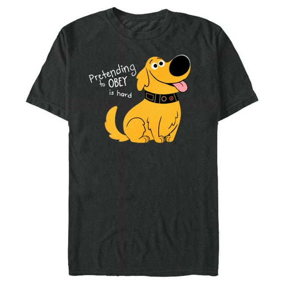Disney and Pixar’s Dug Days Pretending to Obey is Hard - Short Sleeve Blended T-Shirt for Adults – Customized-Dark Heather