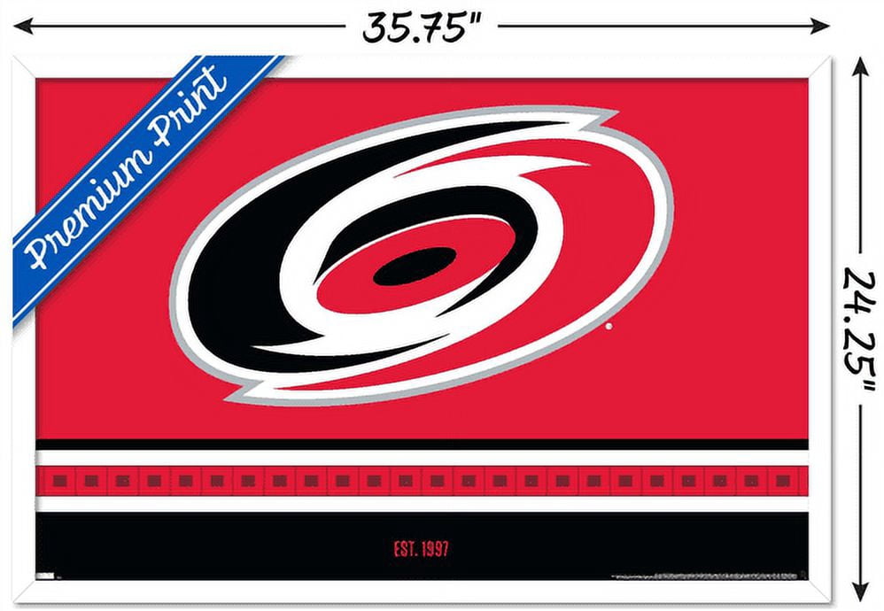 NHL Carolina Hurricanes - Logo 21 Wall Poster, 22.375" x 34", Framed