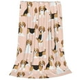 thumbnail image 2 of Bingfone Beagle Dog On Brown Print Flannel Fleece Blanket Throw Blanket For Bed,Sofa,Couch,Travel,Camping(40"X30"), 2 of 9