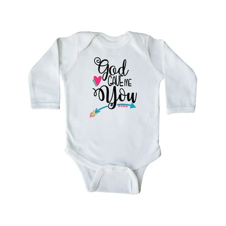 

Inktastic God Gave Me You Arrow and Heart Gift Baby Boy or Baby Girl Long Sleeve Bodysuit