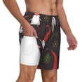 thumbnail image 3 of Goofa Cute Christmas Gnomes Printed Men's Swim Trunks Board Shorts Quick Dry Mens Swimming Trunks with Compression Liner,Breathable Fit Hawaii Beach Shorts-3X-Large, 3 of 9