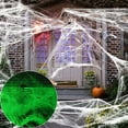 thumbnail image 5 of Sylvtty Luminous Spider Webs Halloween Decoration Super Stretch Cobwebs Decoration with Fake Spiders for Parties Haunted Houses, 5 of 6