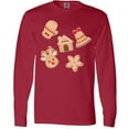 thumbnail image 3 of Inktastic Christmas Gingerbread Cookies Long Sleeve T-Shirt, 3 of 5
