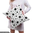 thumbnail image 4 of Star Fabric by the Yard, Monochrome Illustration of 5 Pointed Star Silhouette Abstract Night Sky Design, Decorative Upholstery Fabric for Chairs & Home Accents, 2 Yards, Black White by Ambesonne, 4 of 4