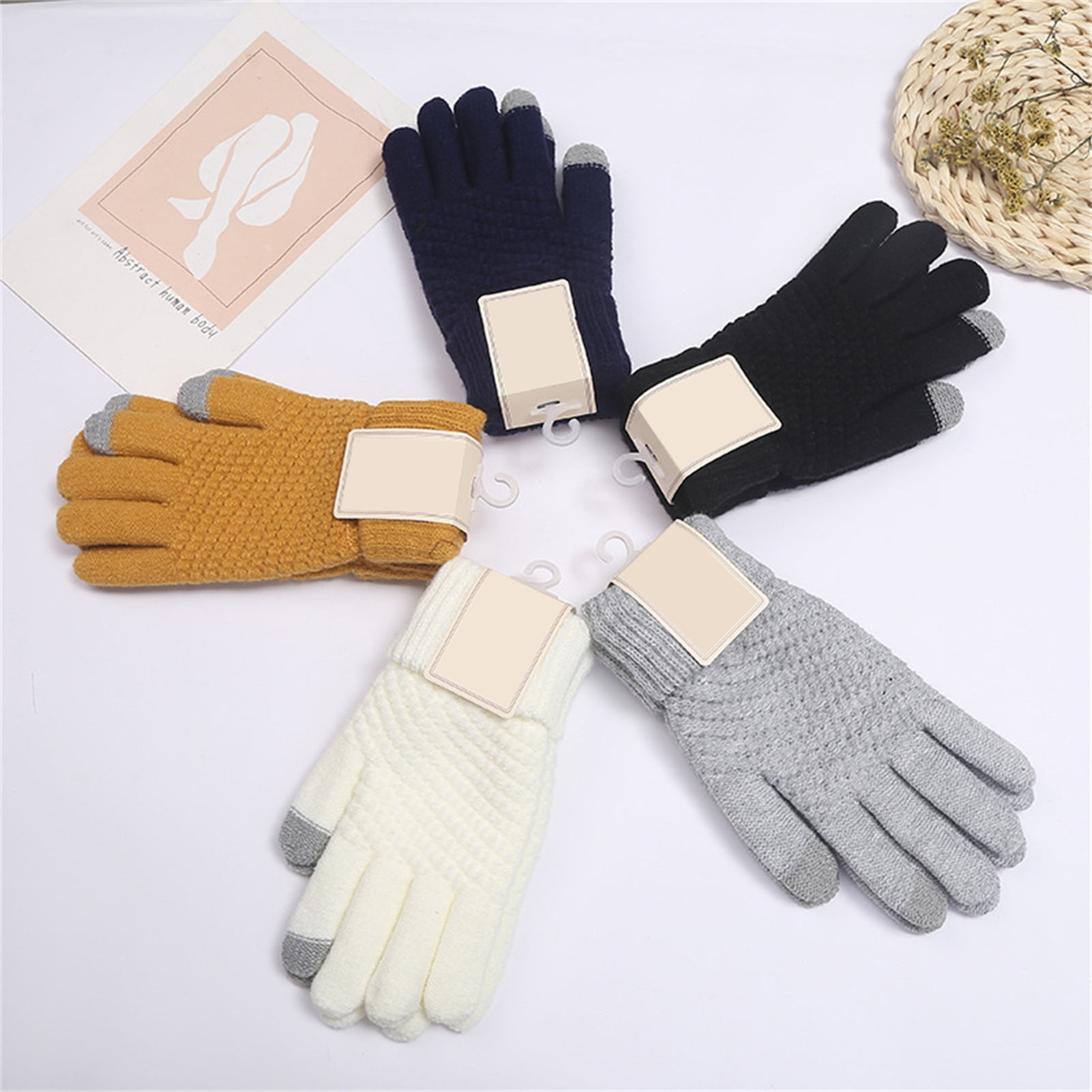 Women's Winter Touchscreen Gloves Fleece Lined Knitted Winter Gloves  Texting Warm Gloves with Touch Screen Fingers Elastic Cuff Women's Cold  Weather Gloves - Walmart.com
