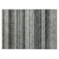 thumbnail image 2 of Addison Rugs Chantille Indoor/Outdoor Transitional Stripes Black Washable Rectangle Rug, 1'8" x 2'6", 2 of 6