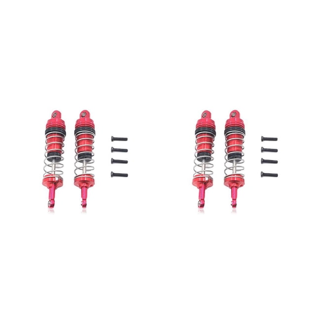 Tholdsy 2 piezas de amortiguadores de control remoto de piezas de modificación de amortiguador de orugas rojo Rojo 2piezas Tholdsy CBP214348