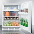 thumbnail image 4 of ADA compliant built-in undercounter all-refrigerator for residential use, auto defrost with stainless steel wrapped door, horizontal handle, and white cabinet, 4 of 4