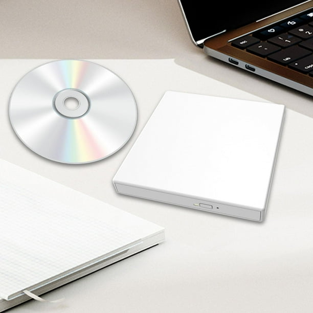 Unidad de CD DVD externa, CD Rw fino y ligero, fácil instalación USB 2,0, portátil