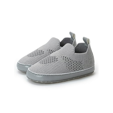 

Colisha Newborn Walking Shoes First Walker Sneakers Soft Sole Flats Indoor Comfortable Casual Shoe Slip On Sock Sneaker Gray 5C