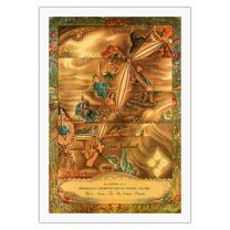 South Pacific Route Map - Hawaii Samoa Fiji Australia New Zealand - Vintage Pictorial Map by Ernest Hamlin Baker c.1935 - Fine Art Rolled Canvas Print (Unframed) 27in x 40in