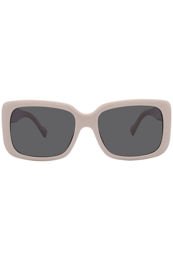 Ladies White Rectangular Sunglasses BRSBR052C4