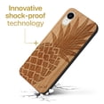 thumbnail image 3 of Case Yard Wooden Case Outside Soft TPU Silicone, Slim Fit Shockproof Wood Protective Phone Cover for Girls Boys Men and Women, Supports Wireless Charging Pineapple Design case for iPhone-XR, 3 of 7