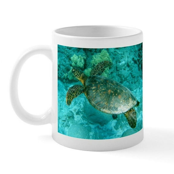 CafePress - Sea Turtle Mug - 11 oz Ceramic Mug - Novelty Coffee Tea Cup