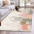 thumbnail image 3 of Rectangle Area Rug 3x5ft,Watercolor Ocean Coral Washable Carpet Non-Slip Runner Accent Rugs Indoor Floor Mat for Bedroom Living Room Decor,Abstract Marine Life, 3 of 9