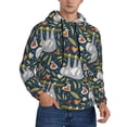 thumbnail image 2 of Sigee Cute Sloth for Men's Pullover Hoodie Sweatshirts Adult Casual Long Sleeve Sweatshirts ,Sizes S-4XL-X-Large, 2 of 7
