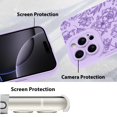 thumbnail image 4 of Funda de teléfono MZELQ para iPhone 16 Pro Max Silicone Floral Purple, 4 of 6