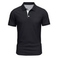 thumbnail image 2 of Mens Polo Golf Shirts with Pocket Cooling Performance Moisture Wicking Polo Shirts Black XXXXL, 2 of 5