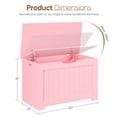 thumbnail image 6 of SuperDeal 30-Inch Lift Top Storage Chest Wooden Home Organizer Bench with Safety Hinged Lid Large MDF Toy Box Entryway Bedroom Living Room, Pink, 6 of 13