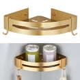 thumbnail image 2 of Organizador de ducha Shiffool con Triángulo dorado Gloria estante adhesivo carrito de bañera, 2 of 8