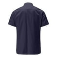 thumbnail image 4 of Mens Polo T-Shirt Treet Sleeve Buttonscolor Neck Short Solid Tank Top for Men,Navy,XL, 4 of 4