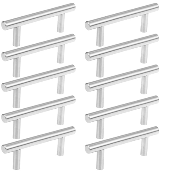 IBASETOY 10Set Corrosion Resistance Dresser Drawer Pulls for Kitchen Renovation in Silver
