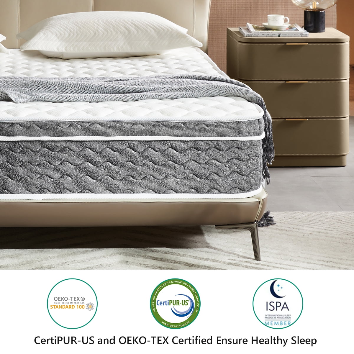 Full Mattress, 10 Inch Hybrid Memory Gel Memory Foam Mattress in a Box, Pressure Relief, Medium Firmness, CertiPUR-US