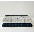 thumbnail image 3 of Rustic Bear Blanket for Women Wild Animal Bear Print Throw Blanket, Western Farmhouse Theme Fleece Blanket for Boys Girls Blue Geometry Grids Decor Fuzzy Blanket, Old Barn Door Print Blanket 40"X50", 3 of 5