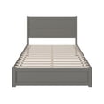 thumbnail image 3 of AFI NoHo Lit Grand en Bois Style Ferme avec Pied de Lit, Gris, 3 of 13