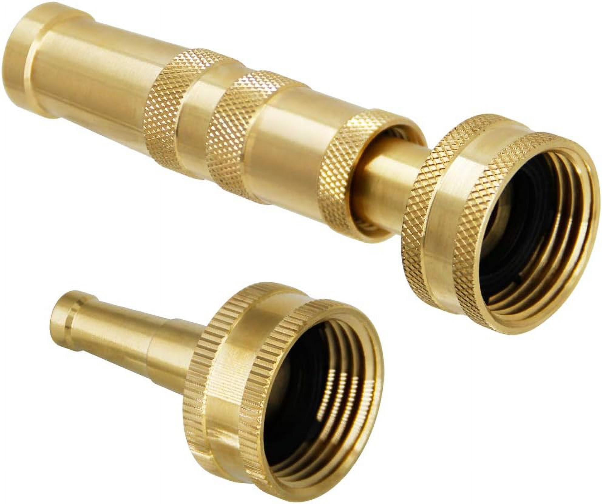 Solid Brass Heavy Duty Adjustable Twist Hose Nozzle Jet Sweeper Nozzle, TWIS3231