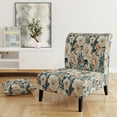 thumbnail image 2 of Designart "Floral Abundance In Farmhouse Blue & White I" Blue Floral Upholstered Accent Chair - Cottage Arm Chair For Living Room, 2 of 5