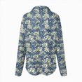thumbnail image 5 of Towmus Womens Button Down Shirts Trendy Floral Printed Long Sleeve Blouses Business Work Shirt Dressy Casual Loose Tops, 5 of 5