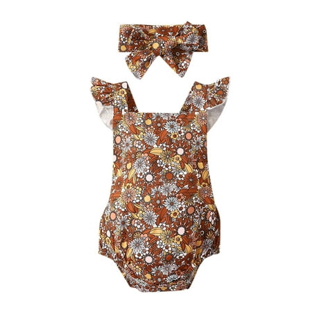 

PEASKJP Infant-And-Toddler-Bodysuits Brown 12-18 Months