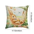 thumbnail image 4 of Pillow Covers 18x18, Easter Decorations Throw Pillow Covers, Spring Decor for Home Bedroom Couch Cushion Cover, Multicolor, 4 of 7