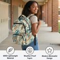 thumbnail image 4 of Chririnla Abstract Brushstroke & Speckle Pattern Lightweight School Bag for Middle School Daily Use, Side Pockets Padded Shoulder 600D Polyester School Backpack, 4 of 10