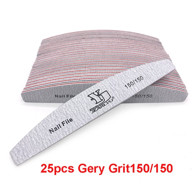 Juego de herramientas para manicura de limas de Color de mezcla de limas 80/100/150/180/240 GRT, Lima profesional de papel de lija para quitar cutículas