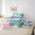 thumbnail image 4 of Erosebridal Cute Flamingo Bedding Twin Size , Tropical Jungle Bed in a Bag Twin size, Reversible 7 Pieces, 4 of 5