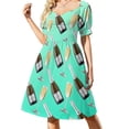 thumbnail image 2 of Robe Sans Manches Motif Prosecco Robe Longue Vêtements d'Été Femme Robe Coréenne, 2 of 5