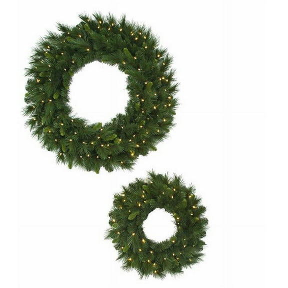 36 in. Battery Operated Led Artisan Mixed Pine Wreath