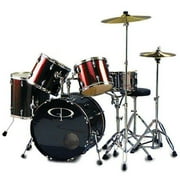 GP Percussion GP200WR 5 Piece Performer Drum Set - Wine Red