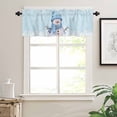 thumbnail image 7 of Light Blue Christmas Kitchen Curtains and Valances Set, Snowman with Cap Xmas Snowflake Rod Pocket Window Valance 18 Inch Window Curtain Panels for Living Room Bedroom Laundry, 27.5x36in, 3 Pieces, 7 of 7