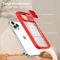 thumbnail image 6 of SaniMore Silde Camera Case for iPhone 14 Pro 6.1", Rugged PC & Soft TPU Crystal Clear [Not Yellowing Technology] Shockproof Protective Cover for iPhone 14 Pro Women Men, Red, 6 of 7