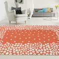 thumbnail image 2 of Wild Flower Collection Cotton Screen Printed Rug (4'x6')-Coral, 2 of 4