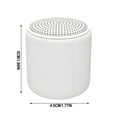 thumbnail image 3 of White Mini Bluetooth Speaker High-Definition Sound Portable Subwoofer With Stable Connection, Lightweight Design And Plastic Housing For Camping And Desk Use 1.77X1.77X1.97In, 3 of 5