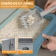 thumbnail image 3 of Largo Arenero/Inodoro para Gato con Pala,Removibles Plegable Arenero Cerrado 50*40*40cm,Caja de Arena para Mascotas(peso<13KG) con Puerta Superior&amp;Puerta Lateral Móvil de dos Direcciones,Desodorizante, 3 of 7