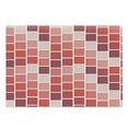 thumbnail image 1 of Geometric Cutting Board, Tile Rectangle Square Cube Vertical Lines Geometrical Shapes Periodic, Decorative Tempered Glass Cutting and Serving Board, Large Size, Coral Rose Dried Rose, by Ambesonne, 1 of 1