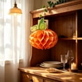 thumbnail image 4 of Clearance Under $1 Thanksgiving Pumpkin Honeycomb Decor Fall Hanging Paper Pumpkin Ornament, 4 of 5