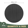 thumbnail image 2 of Uxcell 8 Pcs Napperons, Napperons de 13,7 Pouces Ronds Tressés Antidérapants Résistants à la Chaleur Napperons Lavables pour Table à Manger Surface à Texture Verticale, Noir, 2 of 7
