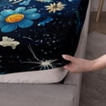 thumbnail image 6 of Sun and Moon Bedding Set Twin Size,Colorful Flowers Bohemian Exotic Gothic Fitted Sheet Sets for Kids Teens Girls Room Decor,Universe Galaxy Bedding Set,1 Fitted Sheet+2 Pillowcases., 6 of 7